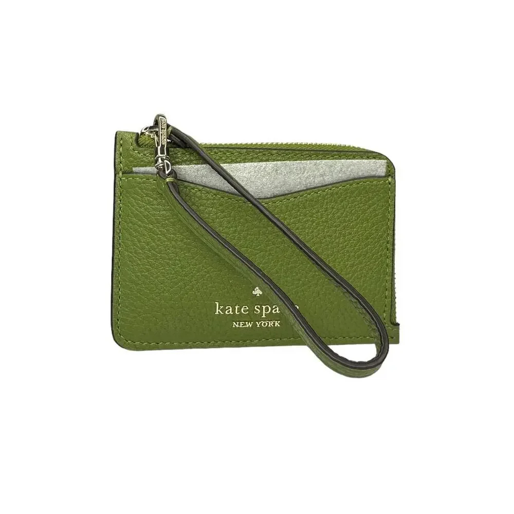 Kate Spade Leila Small Card Holder Wristlet in kelp Forest